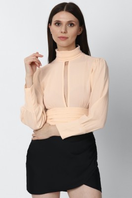 FOREVER 21 Casual Solid Women Pink Top