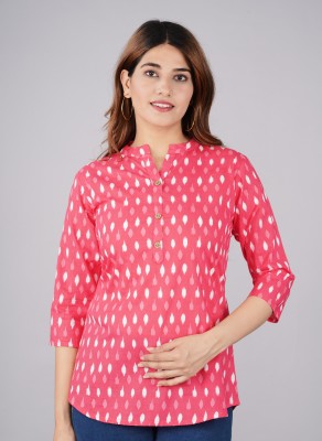 Shivaanya Casual Printed Women Pink Top