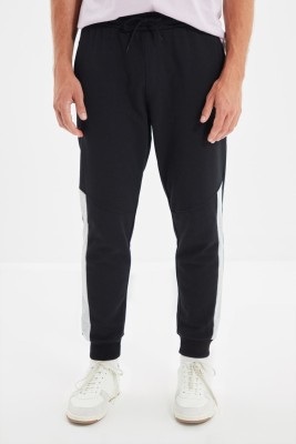 TRENDYOL MAN Colorblock Men Black Track Pants