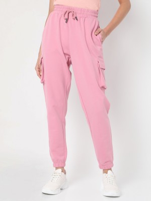 VERO MODA Solid Women Pink Track Pants