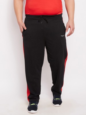 Austivo Colorblock Men Black Track Pants