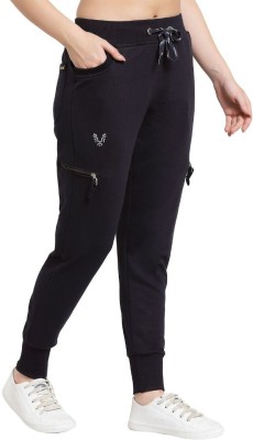 UZARUS Solid Women Dark Blue Track Pants