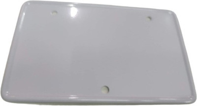 MJAuto Rear Number Plate White Coated for Yamaha RX100/RX135 Bike Number Plate(Plastic 15 cm  x  7 cm)
