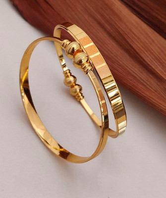 SHIVAY FASHION HUB Alloy Beads Gold-plated Bangle Set(Pack of 2)