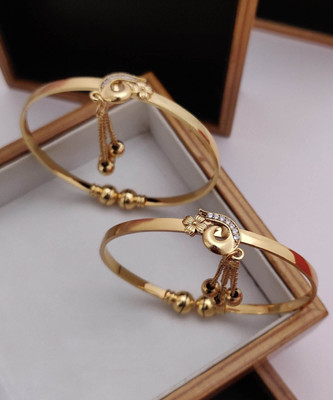SHIVAY FASHION HUB Alloy Beads Gold-plated Bangle Set(Pack of 2)