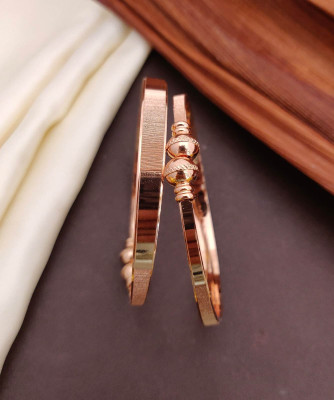SHIVAY FASHION HUB Alloy Beads Gold-plated Bangle Set(Pack of 2)