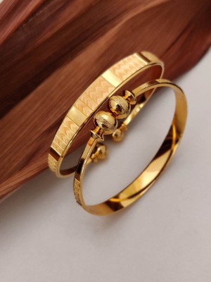 SHIVAY FASHION HUB Alloy Beads Gold-plated Bangle Set(Pack of 2)