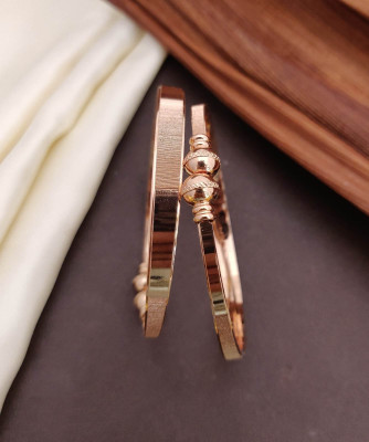 SHIVAY FASHION HUB Alloy Beads Gold-plated Bangle Set(Pack of 2)