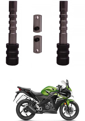 PRTEK CNC Aluminum Front Wheel Frame Crush Sliders Motorbike Falling Protection A36 Bike Crash Guard(Honda, Universal For Bike)
