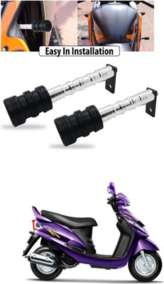 PRTEK CNC Aluminum Front Wheel Frame Crush Sliders Motorbike Falling Protection A522 Bike Crash Guard(Mahindra, Universal For Bike)