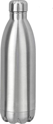 Dealdona Stainless Steel Double Wall Vacuum Insulated Thermo Flask Hot Cold Water Bottle 1000 ml Bottle(Pack of 1, Silver, Steel)