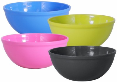 Wonder Plastic Mixing Bowl Plastic Sigma 1000 Microwave Safe Bowl Set, 4 Pc, 650 ml, Blue Green Grey Pink(Pack of 4, Multicolor)