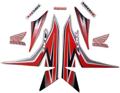 HRBull Sticker & Decal for Bike(Multicolor, Red)