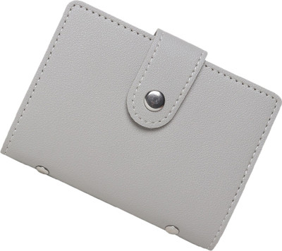 StealODeal Grey PU Leather PVC Business Credit/Debit/ATM Slots 24 Card Holder(Set of 1, Grey)