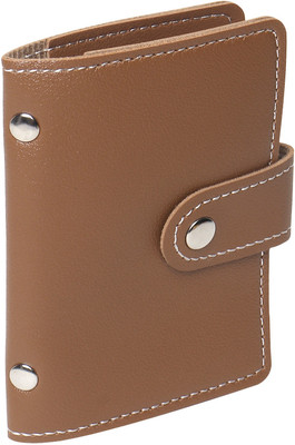 StealODeal Brown PU Leather Business Visiting Credit/Debit 24 Card Holder(Set of 1, Brown)