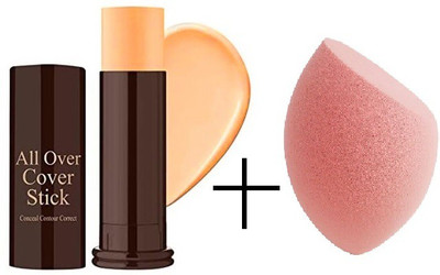 GFSU FULL COVER MAKEUP STICK WITH SOFT MAKEUP BLENDER(2 Items in the set)
