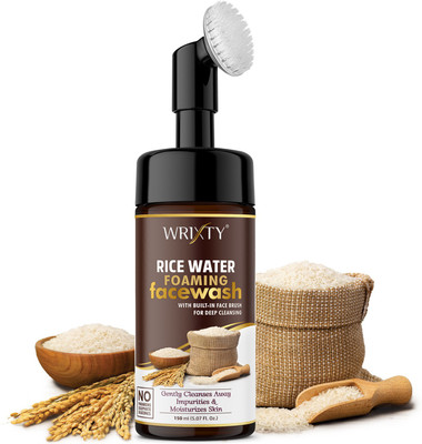 Wrixty Rice Daily Brightening Cleansing Foam for Removes Impurities & Cleanses Face Wash(150 ml)