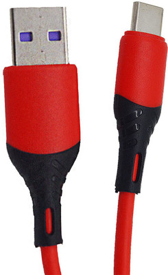 SYGA USB Type C Cable 100 m USB Type-C Cable, 5A - 3.3 Feet (1 Meter) - Red(Compatible with HDTV, SET BOX, Red, One Cable)