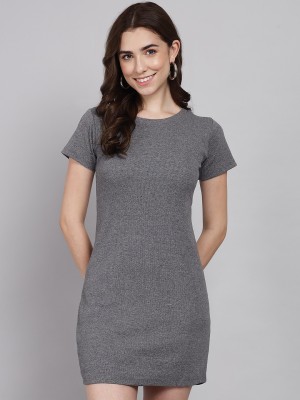 OVERS Women Bodycon Grey Dress