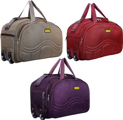 XZERUS (Expandable) Luggage Travel Duffel Bag with two wheels Combo set of 3 pieces Duffel With Wheels (Strolley)