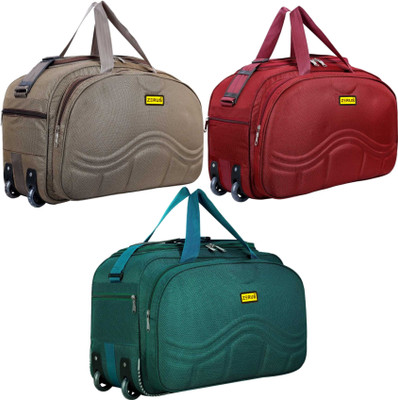 XZERUS (Expandable) Luggage Travel Duffel Bag with two wheels Combo set of 3 pieces Duffel With Wheels (Strolley)