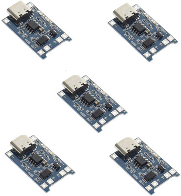 Electrobot TP4056 Type-C USB 5V 1A 18650 Lithium Battery Charger Module (Pack of 5) Electronic Components Electronic Hobby Kit