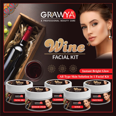 Grawya Professional Red Wine Facial Kit (Set of 5)(275 g)