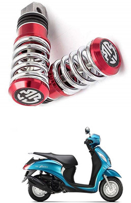 PRTEK Bike 1 Pair Aluminum Aolly Motorcycle Rear Set Footrest Footpeg 263 Foot Rest(Red)
