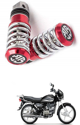 PRTEK Bike 1 Pair Aluminum Aolly Motorcycle Rear Set Footrest Footpeg 337 Foot Rest(Red, Steel)