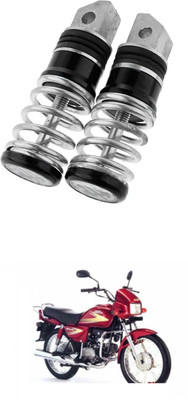 PRTEK Bike 1 Pair Aluminum Aolly Motorcycle Rear Set Footrest Footpeg 532 Foot Rest(Black, Silver)