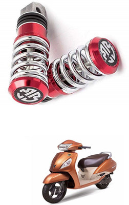 PRTEK Bike 1 Pair Aluminum Aolly Motorcycle Rear Set Footrest Footpeg 289 Foot Rest(Red)