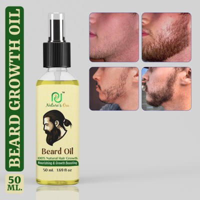 Nature's Era Natural Beard Oil for Beard Hair Regrowth, Boosting & Nourishing Beard Hair Hair Oil(50 ml)