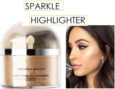 Latixmat NEW ILLUMINATOR SHIMMERY SHINY GLOW FACE MAKEUP POWDERY GOLDEN HIGHLIGHTER Highlighter(gold)