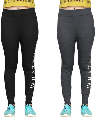 Exitro Black, Grey Jegging(Printed)