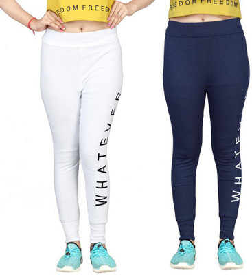 Exitro White, Blue Jegging(Printed)