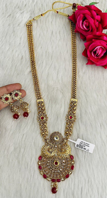 eshna more Copper Gold-plated Gold, Maroon, White Jewellery Set(Pack of 1)