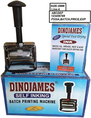 dinojames Batch printing\ Coding Machine Size-2mm ,ALfa Label Stamping Machine(Semi Automatic)
