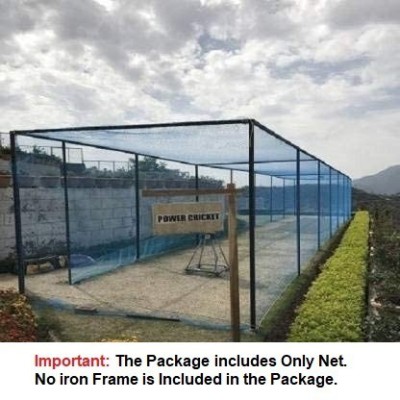 Amz Sports Nets 18ply Cricket Practice net10ft x 50ft Blue without iron cage only net. Cricket Net(Blue)