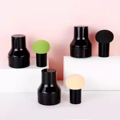 Gonegal Soft Mushroom Shape 3 Pieces Beauty Blender for Liquid, Cream Puff STORAGE BOX