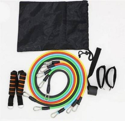 DEKIYANZ 11 Pcs Set for Beginner/Gym Resistance Tube (Multicolor) Resistance Tube(Multicolor)