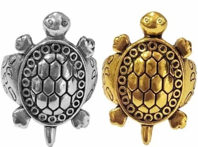 Dee Gee's mart Tortoise Turtle Charm Silver, Gold Plated Ring Alloy Gold, Silver Plated Ring Set