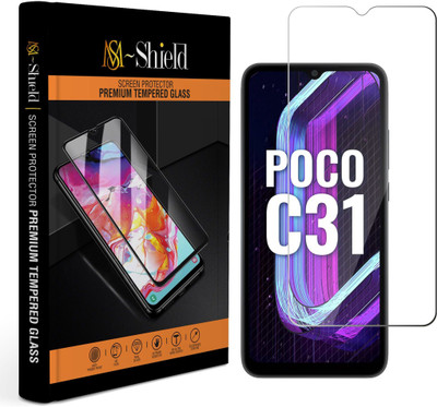MS-Shield Edge To Edge Screen Guard for POCO C31(Pack of 1)