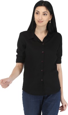 Neelo Kurti Women Solid Casual Black Shirt