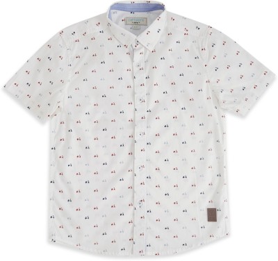 Pantaloons Junior Boys Printed Casual White Shirt