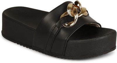 Denill Women Slides(Black , 4)