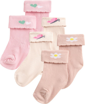 Mi Arcus Baby Boys & Baby Girls Solid Mid-Calf/Crew(Pack of 6)