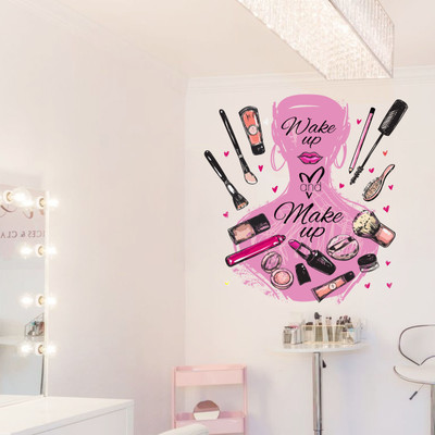 DivineDesigns 51 cm Wake up Make up Self Adhesive Sticker(Pack of 1)