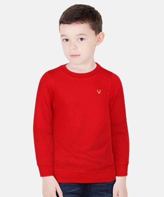 Allen Solly Full Sleeve Solid Boys Sweatshirt