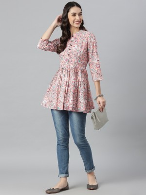 Stylum Casual Floral Print Women Pink Top