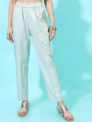 Vishudh Regular Fit Women Green Trousers
